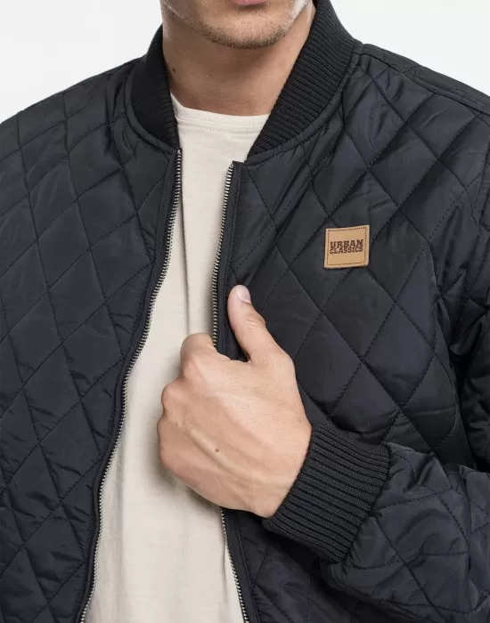 Мъжко пролетно-есенно яке Urban Classics в черен цвят, Якета Пролет / Есен - Hoodstyle.bg