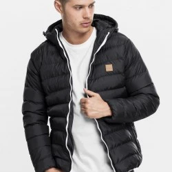 Мъжко зимно яке Urban Classics Basic blkwhtblk