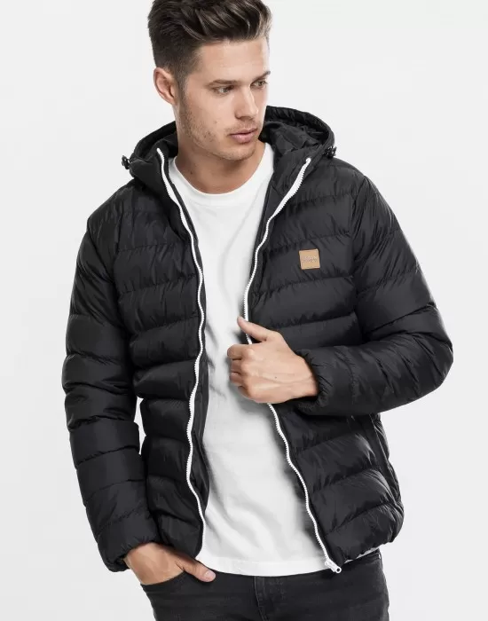Мъжко зимно яке Urban Classics Basic blkwhtblk