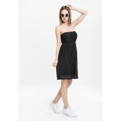 Черна дантелена рокля Urban Classics