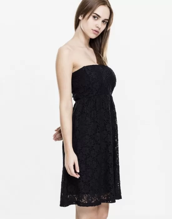 Черна дантелена рокля Urban Classics, Рокли - Hoodstyle.bg
