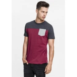 Мъжка тениска Urban Classics burgundy/cha/gry