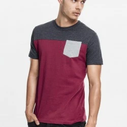 Мъжка тениска Urban Classics burgundy/cha/gry