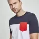 Мъжка тениска Urban Classics whitenavyfire red, Тениски - Hoodstyle.bg