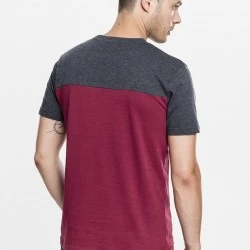 Мъжка тениска Urban Classics burgundy/cha/gry