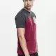 Мъжка тениска Urban Classics burgundy/cha/gry, Тениски - Hoodstyle.bg