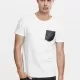 Мъжка тениска Urban Classics wht/blk с джоб, Тениски - Hoodstyle.bg