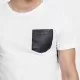 Мъжка тениска Urban Classics wht/blk с джоб, Тениски - Hoodstyle.bg