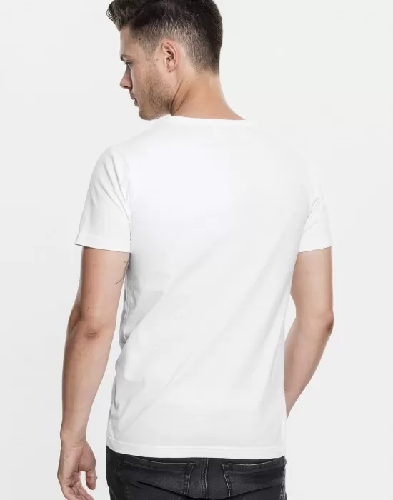 Мъжка тениска Urban Classics wht/blk с джоб, Тениски - Hoodstyle.bg