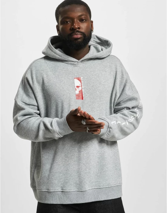 Мъжки широк суичър с качулка в сив цвят Thug Life Hoodie Saboteur, Суичъри - Hoodstyle.bg