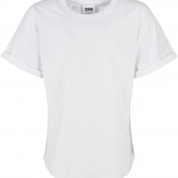 Тениска за момчета Boys Long Shaped Turnup Tee white 158/164