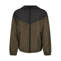 Детско спортно яке в масленозелен цвят Urban Classics 2-Tone Tech Windrunner 