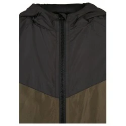 Детско спортно яке в масленозелен цвят Urban Classics 2-Tone Tech Windrunner 
