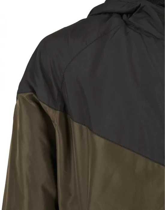 Детско спортно яке в масленозелен цвят Urban Classics 2-Tone Tech Windrunner, Деца - Hoodstyle.bg