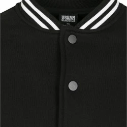 Детско яке в колежански стил Urban Classics в черно и бяло
