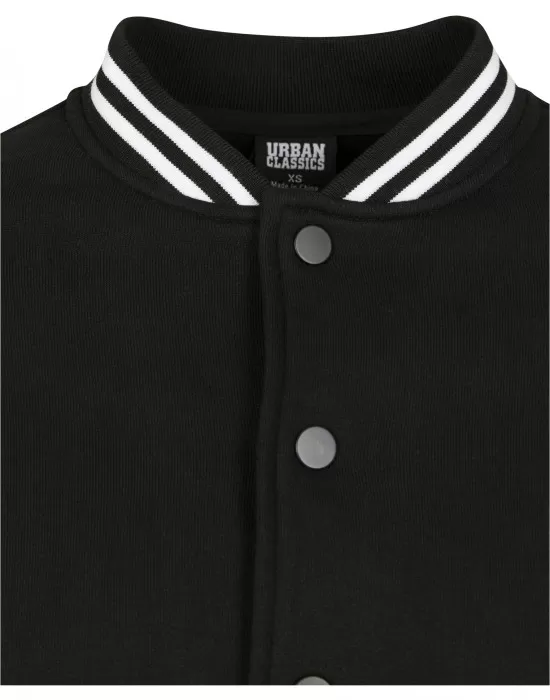 Детско яке в колежански стил Urban Classics в черно и бяло, Деца - Hoodstyle.bg