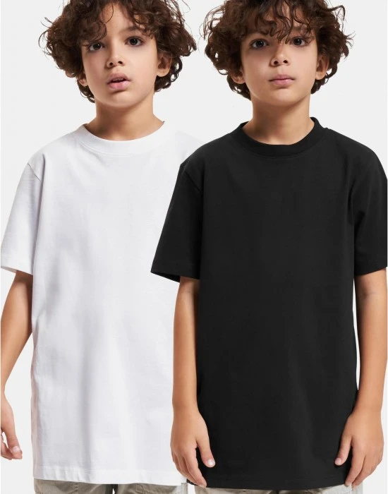 Пакет от 2 броя тениски момчетаBoys Basic Tee 2-Pack white/black 158/164