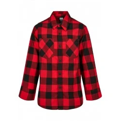 Boys Checked Flanell Shirt black/red 158/164