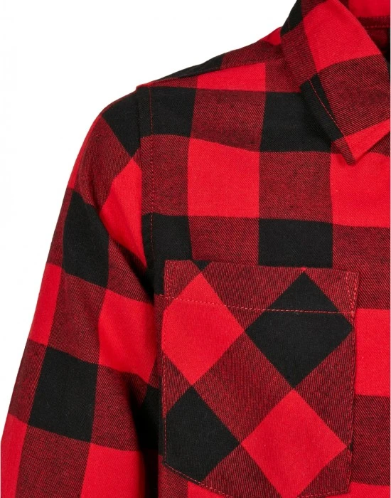 Boys Checked Flanell Shirt black/red 158/164