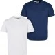 Пакет от 2 броя тениски момчетаBoys Organic Cotton Basic Pocket Tee 2-Pack white/darkblue 158/164