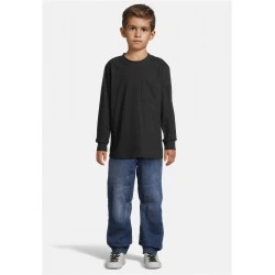 Boys Heavy Oversized Pocket Longsleeve black 158/164