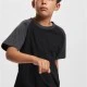Тениска за момчета Boys Raglan Contrast Tee black/charcoal 158/164