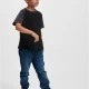 Тениска за момчета Boys Raglan Contrast Tee black/charcoal 158/164