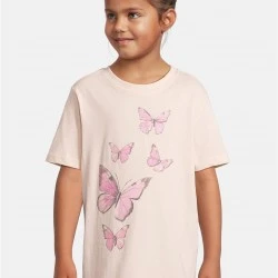 2 Броя Тениски T-Shirt 2 Pack - kurzarm - Love Heart & Flying Butterfly white+marshmallow 158/164