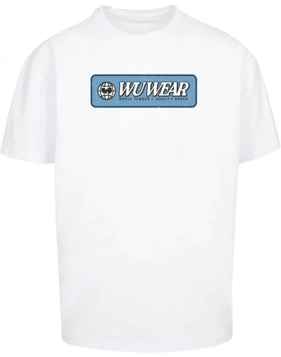 Мъжка тениска в бял цвят WU Wear Earth Logo Oversize, Овърсайз - Hoodstyle.bg