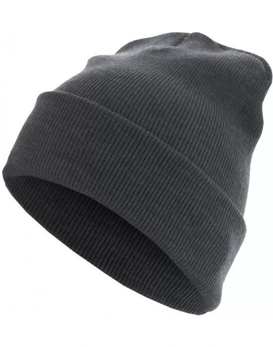 Бийни шапка в тъмносив цвят MSTRDS Beanie Basic Flap Long Version h.grey, Шапки бийнита - Hoodstyle.bg