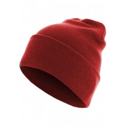 Бийни шапка в червен цвят MSTRDS Beanie Basic Flap Long Version 