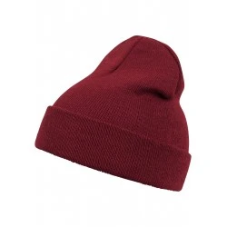 Бийни шапка в тъмночервен цвят MSTRDS Beanie Basic Flap maroon 