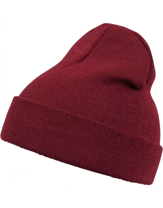 Бийни шапка в тъмночервен цвят MSTRDS Beanie Basic Flap maroon, Шапки бийнита - Hoodstyle.bg