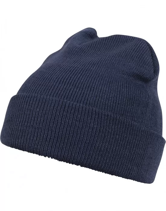 Бийни шапка в тъмносин цвят MSTRDS Beanie Basic Flap navy, Шапки бийнита - Hoodstyle.bg