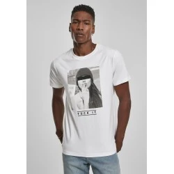 Бяла мъжка тениска Mister Tee F-CKIT