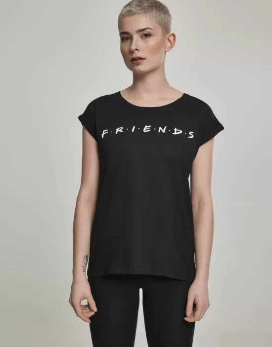 Дамска тениска Merchcode Friends Logo в черен цвят, Тениски - Hoodstyle.bg