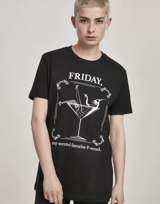 Дамска тениска Mister Tee F-Word в черен цвят, Тениски - Hoodstyle.bg