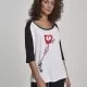 Дамска тениска Mister Tee Pistol Heart в бяло и черно, Тениски - Hoodstyle.bg