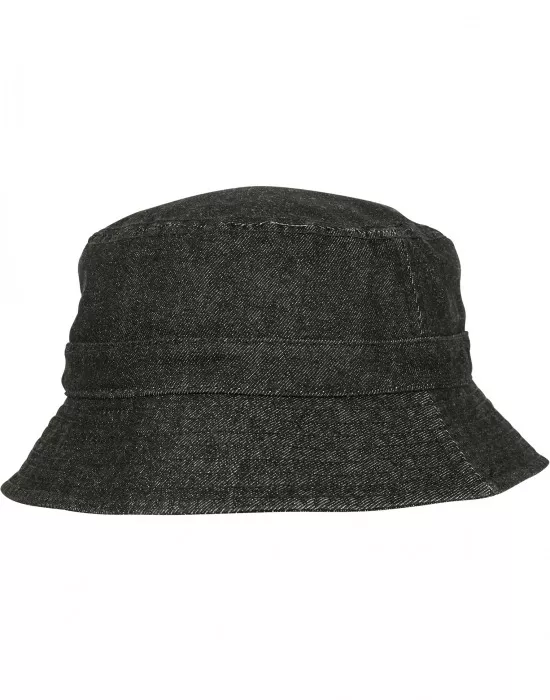 Дънкова шапка идиотка в черен цвят Denim Bucket Hat, Идиотки - Hoodstyle.bg
