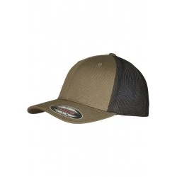 Шапка с козирка в масленозен цвят Flexfit Trucker Recycled Mesh