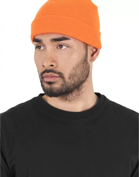 Шапка бийни в оранжев цвят Heavyweight Beanie, Шапки бийнита - Hoodstyle.bg