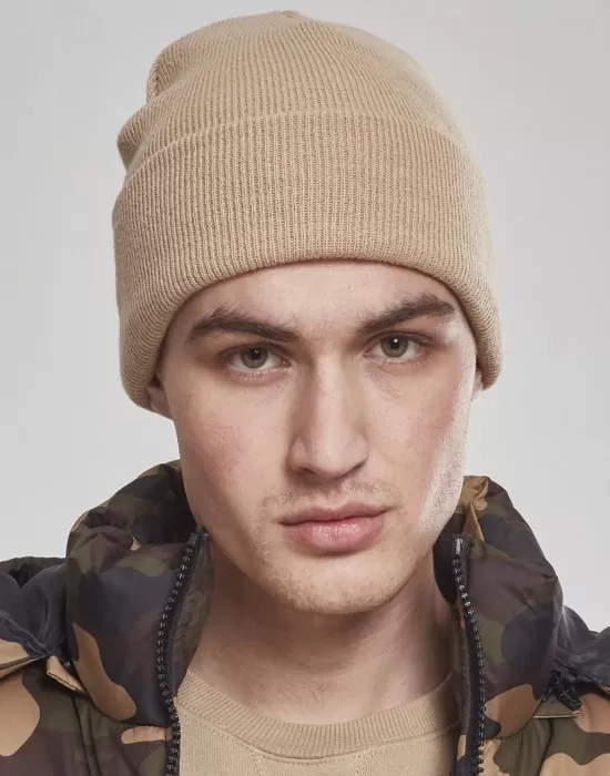 Шапка бийни в бежов цвят Heavyweight Long Beanie croissant, Шапки бийнита - Hoodstyle.bg