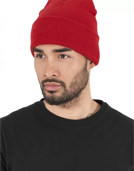 Шапка бийни в червен цвят Heavyweight Long Beanie, Шапки бийнита - Hoodstyle.bg