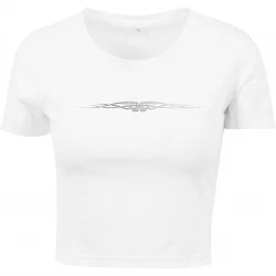 Къса бяла тениска Mister Tee Tribal