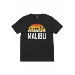 Детска тениска в черен цвят Mister Tee Kids Malibu 