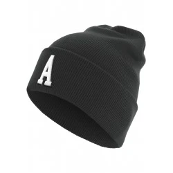 Бийни шапка в черен цвят MSTRDS Letter Cuff Knit Beanie A 
