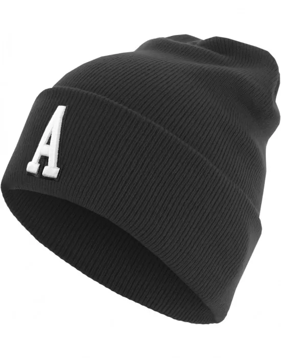 Бийни шапка в черен цвят MSTRDS Letter Cuff Knit Beanie A, Шапки бийнита - Hoodstyle.bg