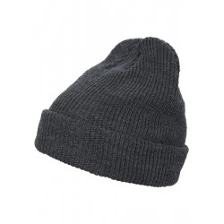 Шапка бийни в тъмносив цвят Long Knit Beanie