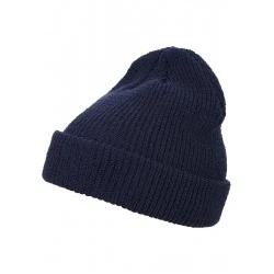 Шапка бийни в тъмносин цвят Long Knit Beanie 