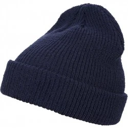 Шапка бийни в тъмносин цвят Long Knit Beanie 